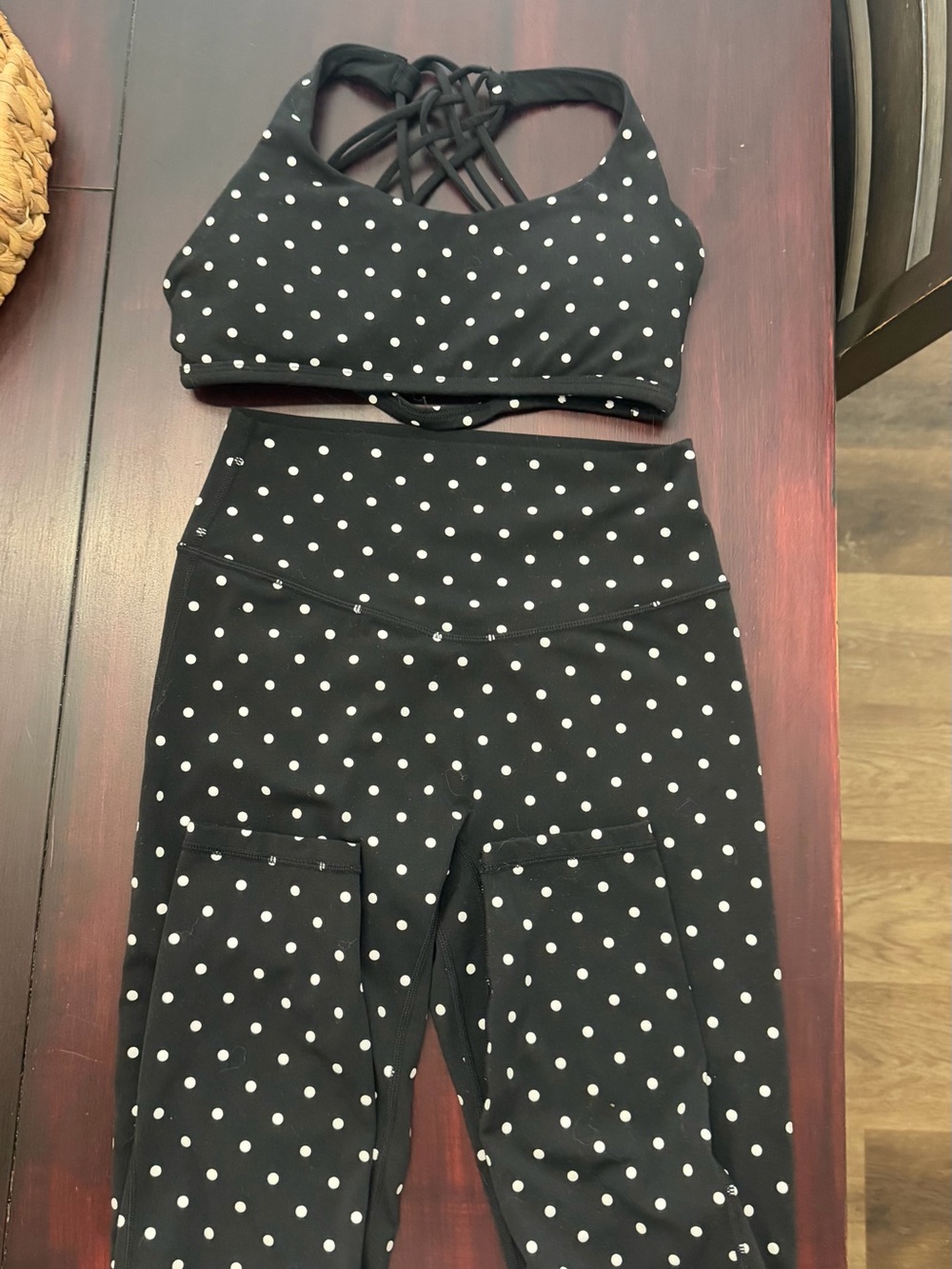 Halle x ACTA Polka dot workout set